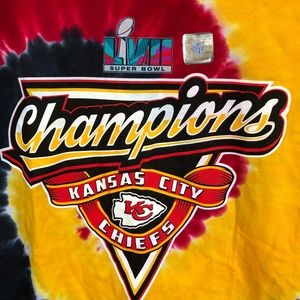 ***GORGEOUS***Tie DyedKANSAS CITY CHIEFS *** SUPERBOWL LVII CHAMPIONS *** Tshirt